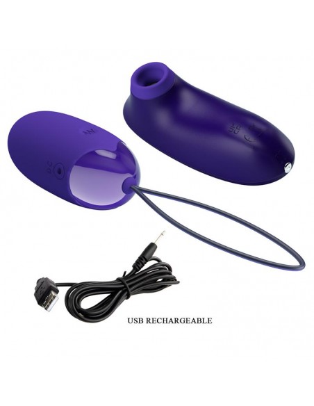 Succionador de Clitoris y Huevo Vibrador