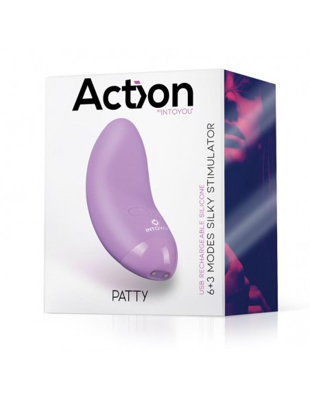 Patty Mini Masajeador Silicona USB Purpura