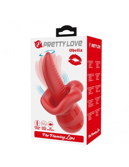 Obelia Estimulador con Vibracion y Movimiento Lengua