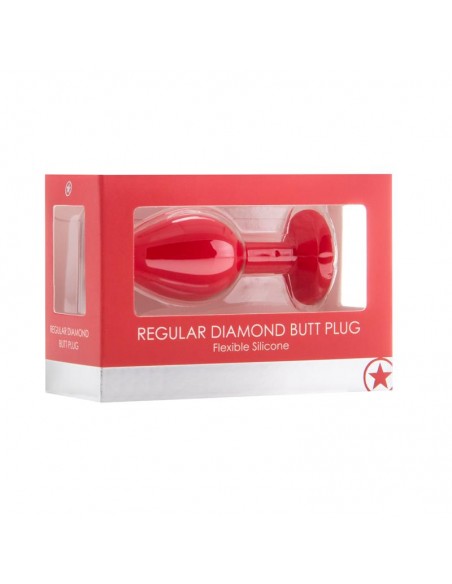 Shots Ouch Plug Anal Diamante Rojo