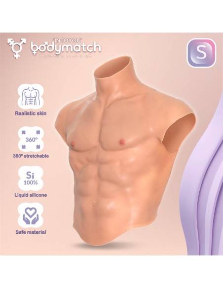 Boomax Traje Torso Masculino Hiperrealista Silicona Liquida Talla S