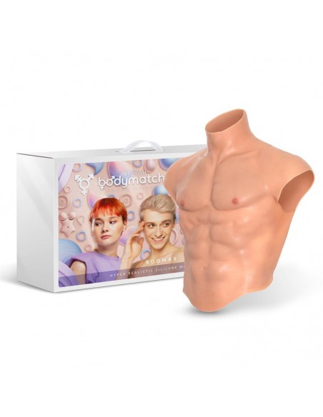 Boomax Traje Torso Masculino Hiperrealista Silicona Liquida Talla L