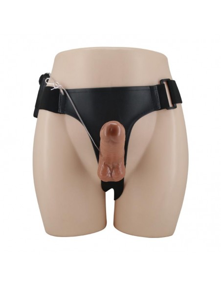 Arnes con Dildo Doble Retractil con Vibracion