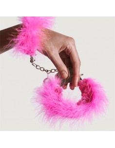 Esposas Metal con Plumas Rosa 2