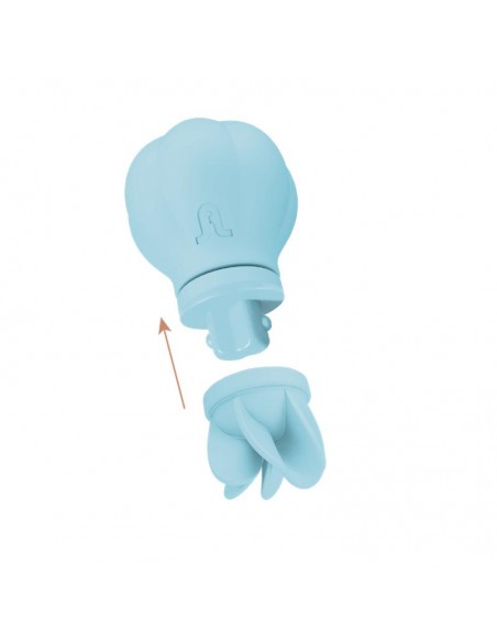 Estimulador Caress Vibracion y Rotacion Light blue