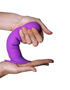 Dildo Doble Densidad Vibracion Hitsens 3 Purpura 2