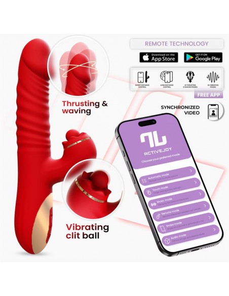 Ascen Vibrador con Thrusting y Waving y APP USB Magnetico