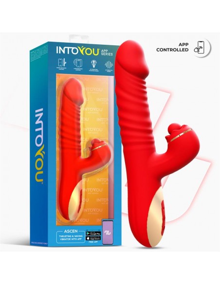 Ascen Vibrador con Thrusting y Waving y APP USB Magnetico