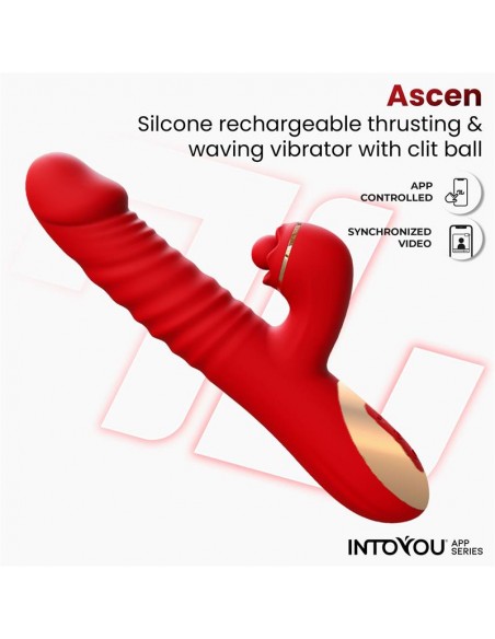 Ascen Vibrador con Thrusting y Waving y APP USB Magnetico