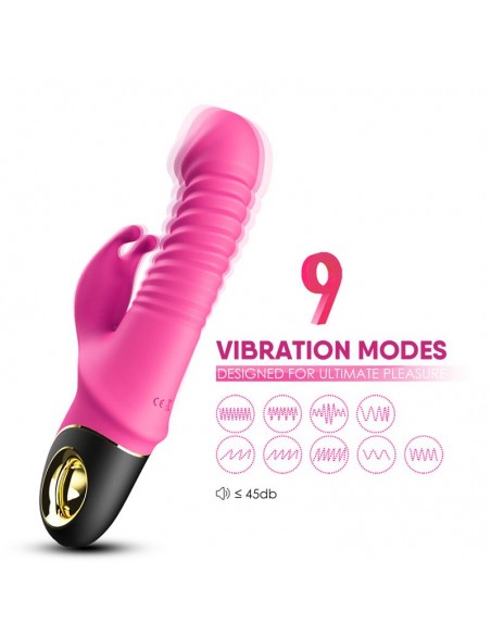 Vibrador con Thrusting y Oscilacion 360º Rosa