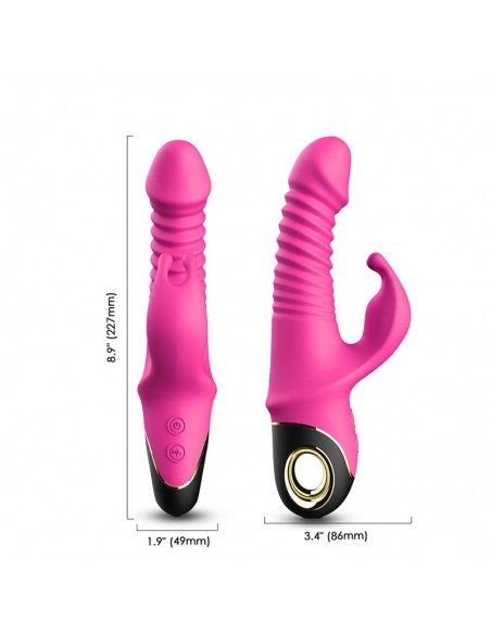 Vibrador con Thrusting y Oscilacion 360º Rosa