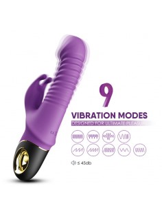 Vibrador con Thrusting y Oscilacion 360º Purpura 2