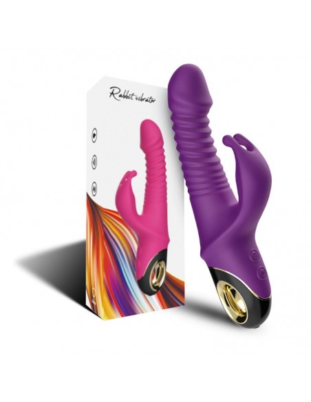 Vibrador con Thrusting y Oscilacion 360º Purpura