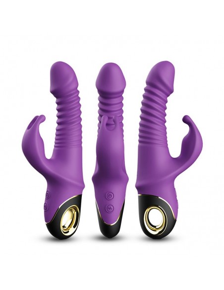 Vibrador con Thrusting y Oscilacion 360º Purpura