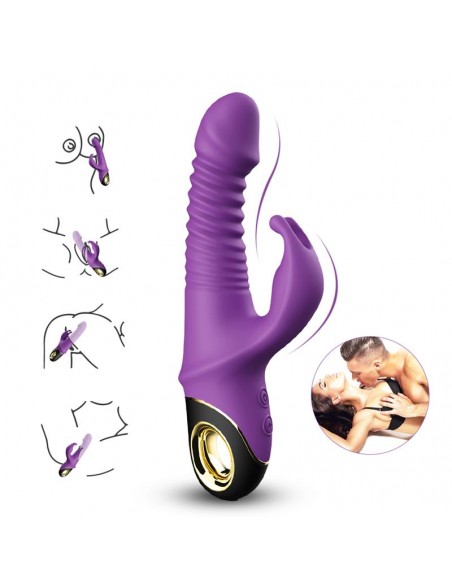 Vibrador con Thrusting y Oscilacion 360º Purpura