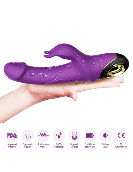Vibrador con Rotacion 360º Purpura