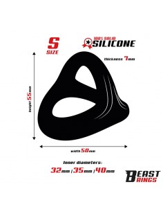Anillo Triple Silicona Solida 40 35 32mm Talla S 2