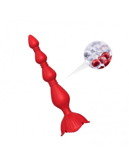 Cadena Anal con Vibracion Base de Rosa