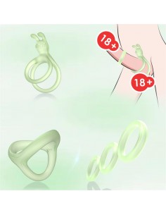 Set de Anillos para el Pene Brilla en la Oscuridad 2