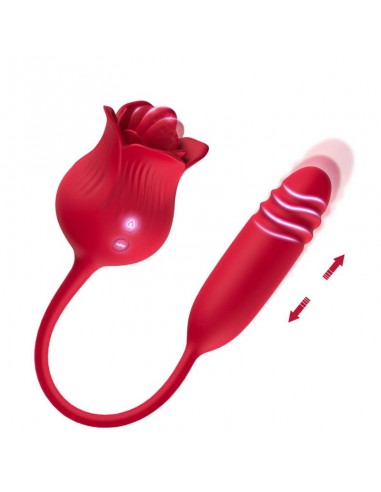 Rosa Vibradora con Licking y Thrusting USB