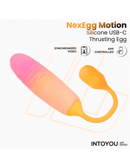 NexEgg Motion Huevo Vibrador con Thrusting App Naranja Rosa