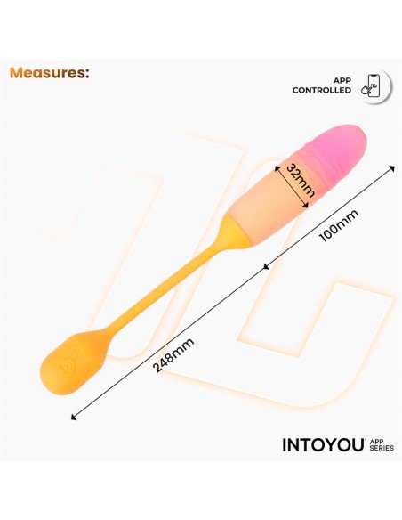 NexEgg Motion Huevo Vibrador con Thrusting App Naranja Rosa