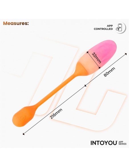 NexEgg Huevo Vibrador Silicona Doble Capa App Naranja Rosa