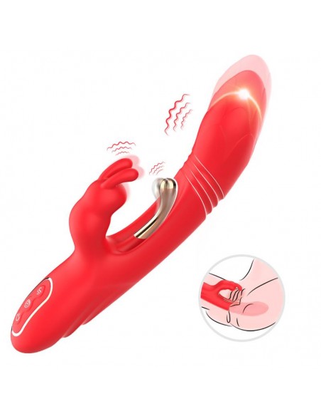 Vibrador Tickler con Thrusting Silicona Liquida
