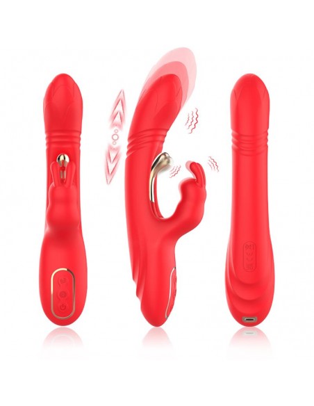 Vibrador Tickler con Thrusting Silicona Liquida
