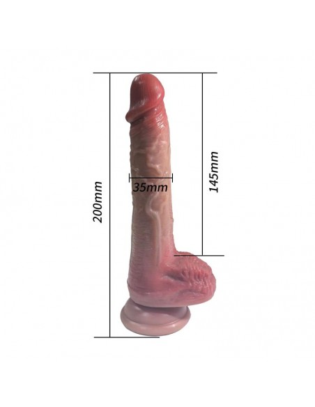 Dildo Realista con Vibracion Thrusting y Calor 20 cm