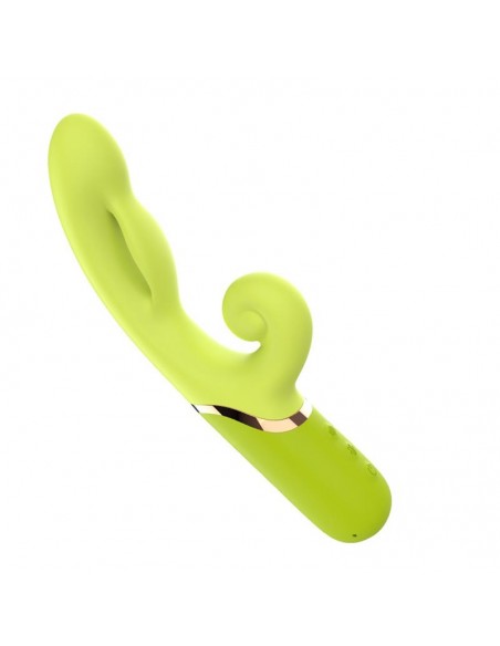 Vibrador con Funcion de Inflado Verde