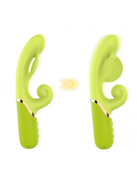 Vibrador con Funcion de Inflado Verde