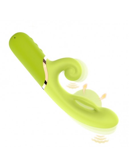 Vibrador con Funcion de Inflado Verde