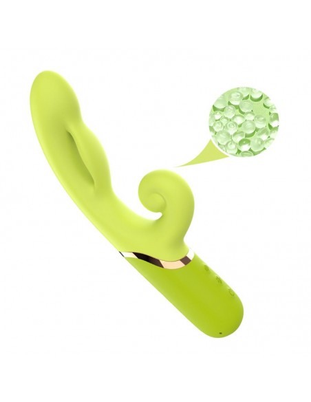 Vibrador con Funcion de Inflado Verde