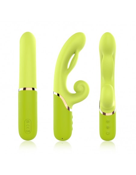 Vibrador con Funcion de Inflado Verde