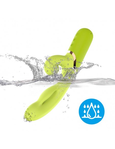Vibrador con Funcion de Inflado Verde