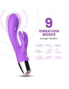 Vibrador Conejito Flexible Purpura 2