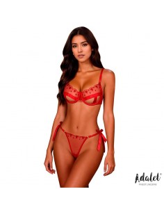 Edwina Set de Tanga y Sujetador Rojo