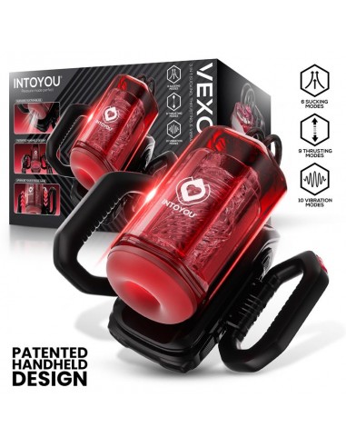 Vexor 3 in 1 Masturbador Masculino Succion Empuje y Vibracion USB C
