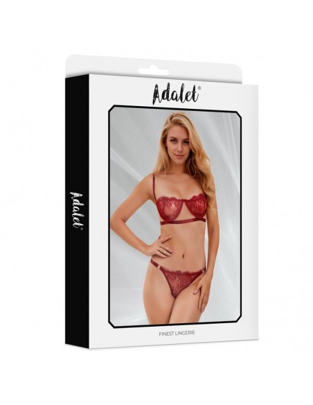 Mia Set Sujetador y Tanga de Encaje Burgundy