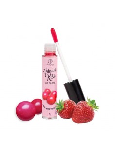 Lip Gloss Vibrant Kiss Sabor Chicle de fresa 7g