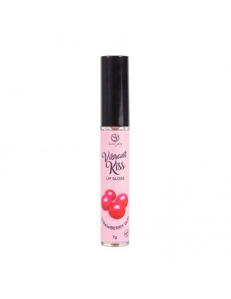 Lip Gloss Vibrant Kiss Sabor Chicle de fresa 7g