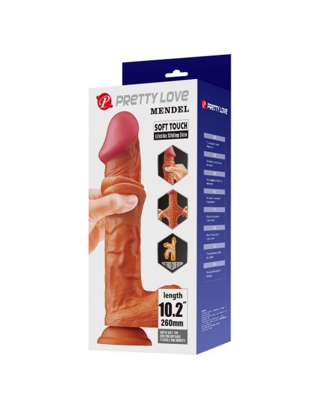 Dildo Realista Piel Deslizante Retractil 26 cm